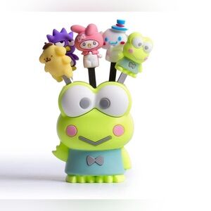 Sanrio Family Fruit Fork Set Keroppi, Melody, Cinnamonroll, Badtz, Pompompurin